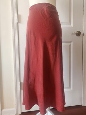 Women's Red A-Line Maxi Skirt